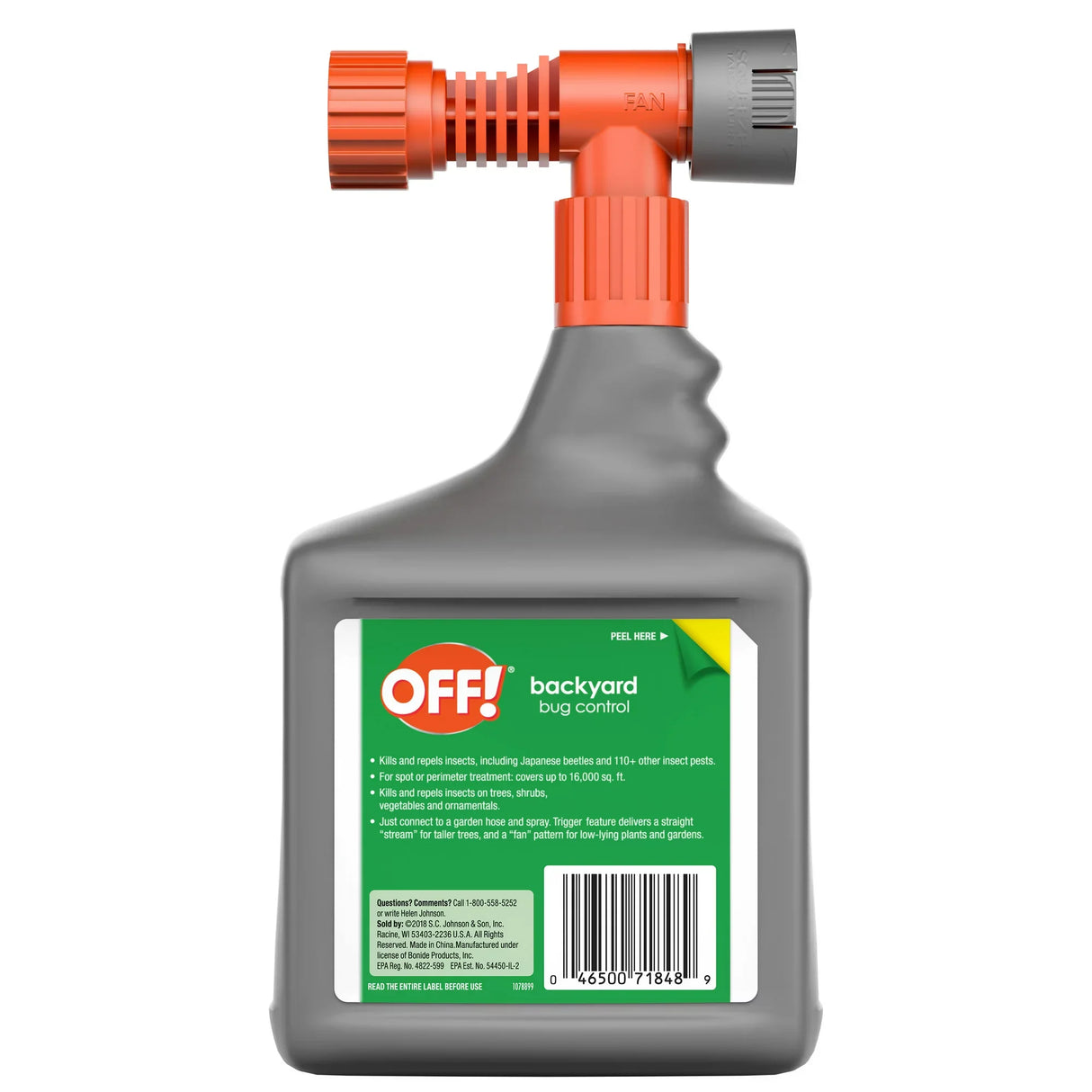 OFF! Backyard Bug Control Yard Protection Hose Spray Attachment 32oz