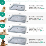 TJSOULER Orthopedic Dog Beds for Small Medium Dogs,Waterproof Lined Egg Crate Foam Pet Bed Mat with Removable and Washable Cover and Non Slip Bottom,Dog Sofa Soft Bed