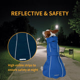 Adjustable Waterproof Dog Raincoat for Dogs,Lightweight Pet Rain Jacket Puppy Clothes with Reflective Strip for Small Medium Large Dogs (Yellow, Large)