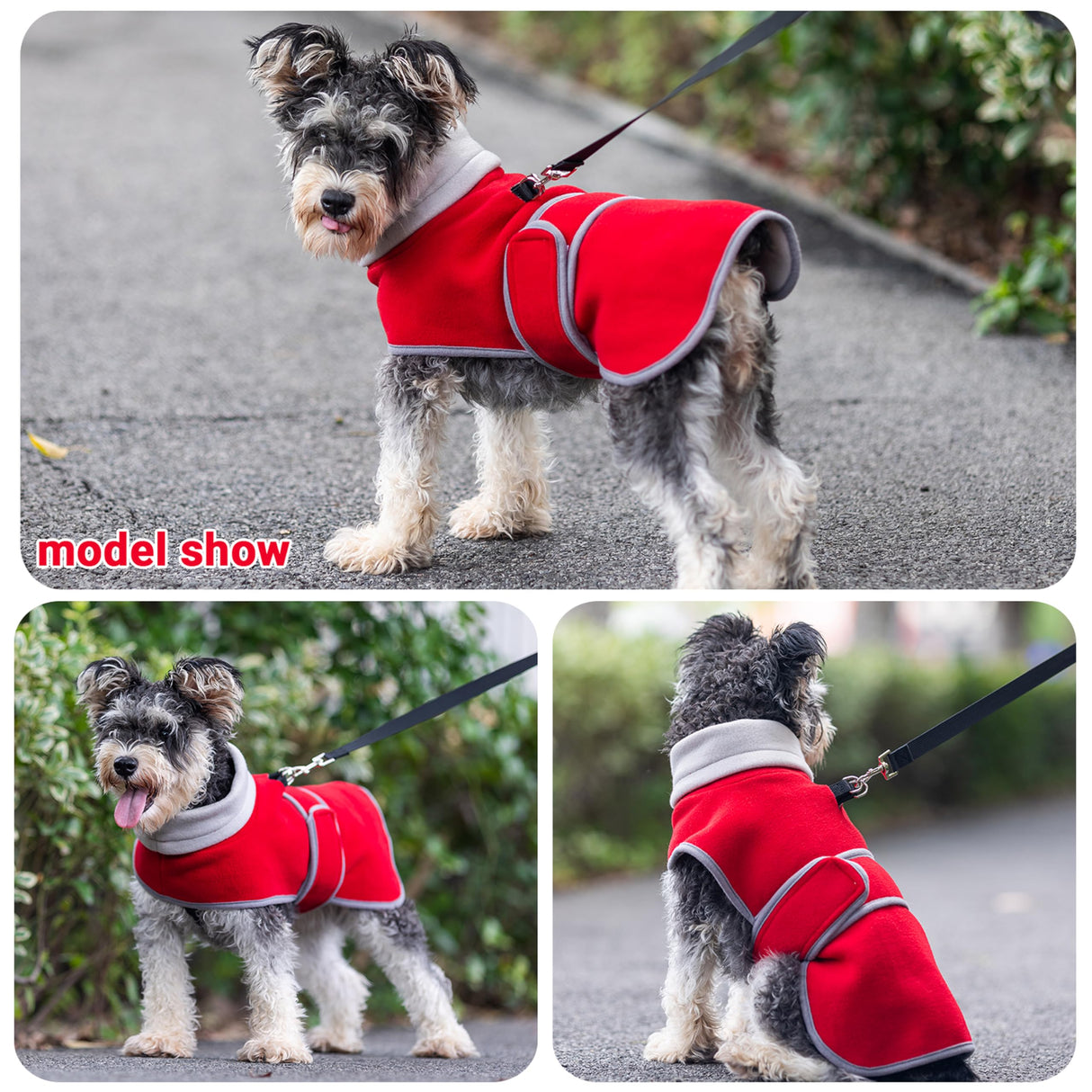 Dog Coat 2 Pack, Turtleneck Fleece Pet Winter Jacket for Cold Weather, Warm Dog Clothes Sweater Outdoor Indoor for Small, Medium, Large & XL Dogs (M-XXL)