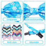 Pai Sence 30 PCS Winter Dog Bow Ties Bulk for Medium Large Dogs Winter Dogs Bowties with Adjustable Ties Bow Ties Party Grooming L