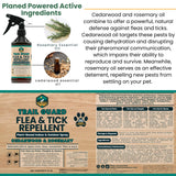 Trail Guard Natural Extra Strength Insect, Flea and Tick Spray for Dogs, Cats, People & Home (16oz, Cedarwood & Rosemary)