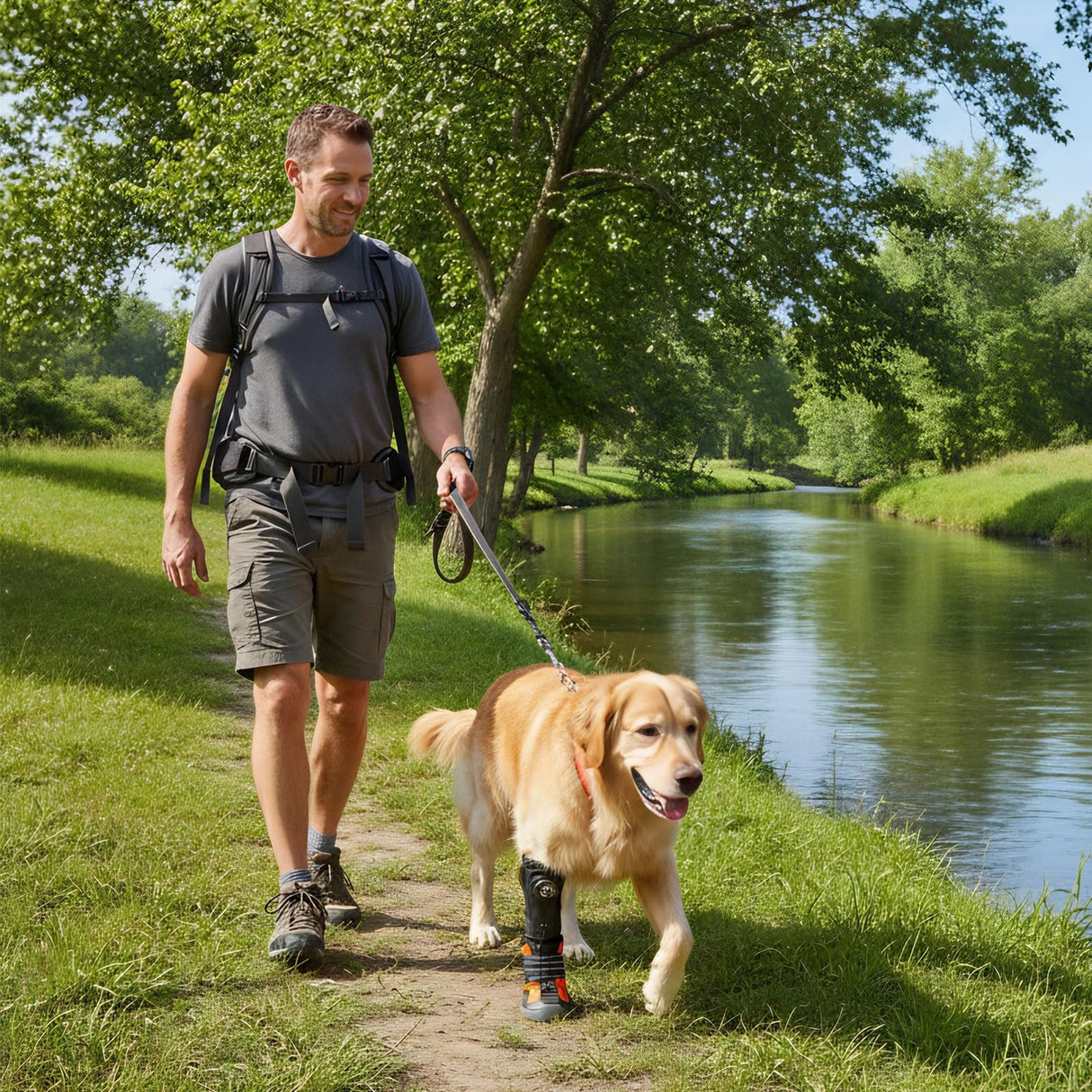 YAQUHO No Knuckling Brace for Dogs - Drop Foot Support with Adjustable Reel, Corrective Outdoor Pet Shoes - Helps Lift Toes for Nerve Conditions, Arthritis & Mobility Issues (S)