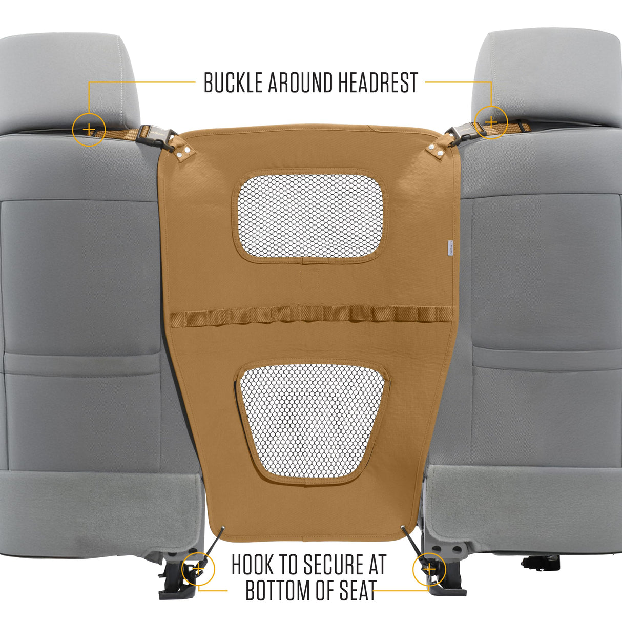 Carhartt Universal Nylon Duck Pet Barrier, Durable Pet Barrier with Rain Defender Durable Water Repellent, Carhartt Brown