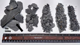 Natural Slate Stone 1 to 3 Inches - USA Sourced and Packaged for Aquascaping Aquariums, Terrariums, Paludariums, Reptile Enclosures, Wargaming, Models, Mosaic Art, Miniature Fairy Gardens (2lbs Grey)