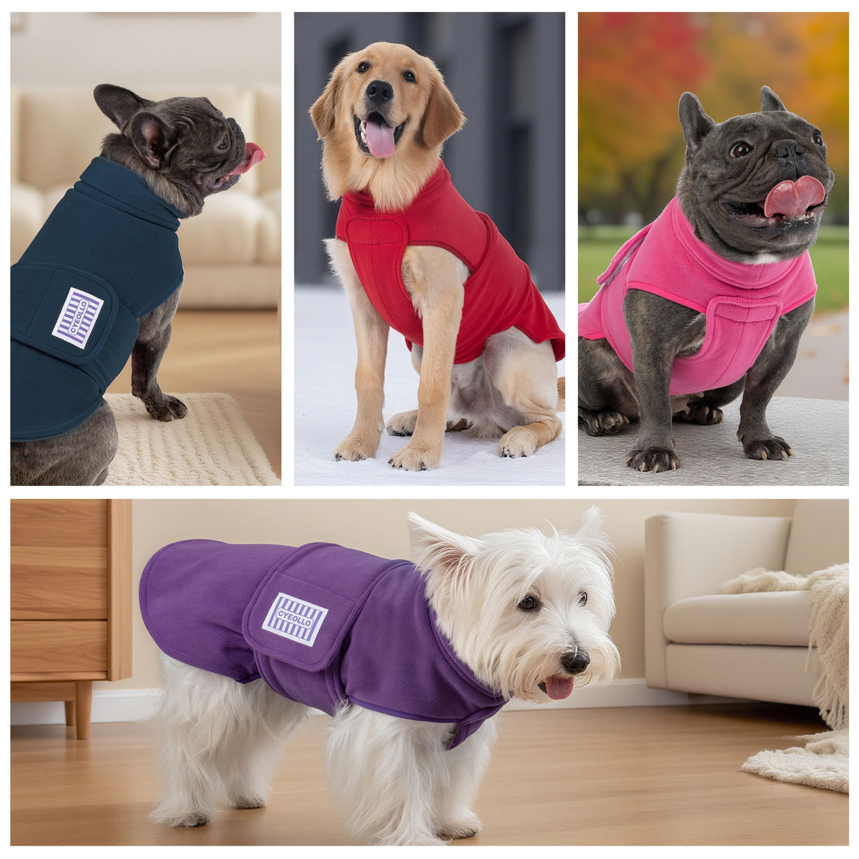 cyeollo Dog Anxiety Fleece Vest, Anxiety Relief Dog Jacket with Adjustable Belly Wrap, Soft Cozy Calming Shirt for Medium Dogs, Comfort Pet Clothes for Thunderstorms, Fireworks, Travel, Rose Red XL