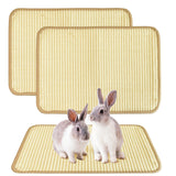 Nexlythara Rabbit Scratching Pad, Sisal Bunny Scratch Mat for Cages - 2PCS Natural Rabbits Nail Scratcher for Indoor Rabbit Chew Toys & Bedding, 16x12 Inch