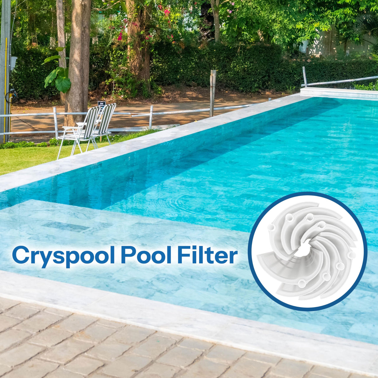 Cryspool® 1004 DE Filter Compatible with FNS Plus 48, DEL/DEV 48, DE4820, 59002300, FS-2004, PFS2448, FC-9540, PG-1904, 7 Full + 1 Partial, 48 Sq.Ft DE Grid Swimming Pool Filter Cartridge, 1 Set