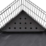 Amazon Basics Leakproof Canvas Bottom Guinea Pig Cage, Easy to Clean Small Animal Habitat with Divider Set, Indoor/Outdoor, Portable, No Tools Needed, 47.6"L x 24.2"W x 14"H, Black