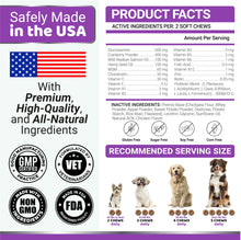 Load image into Gallery viewer, Dog Multivitamin Chewable with Glucosamine - Dog Vitamins and Supplements - 170 Treats - Senior &amp; Puppy Multivitamin for Dogs - Hip &amp; Joint Support - Immune Health, Skin, Heart, Digestion, Probiotics
