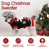 Dog Christmas Sweater for Small Medium Dogs Adorable Festival Pattern Santa Pet Costumes Turtleneck Knitted Puppy Clothes Soft Warm Cold Weather Dog Christmas Outfit Party
