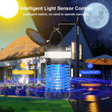 Solar Bug Zapper for Outdoor & Indoor,4200V Mosquito Zapper Waterproof Fly Trap,Portable Rechargeable Mosquito Killer with LED Light for Home,Kitchen,Backyard,Camping (Black-Blue)