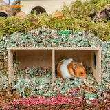 Niteangel Hamster Secret Peep Shed 2-Chamber Hideout & Tunnel Exploring Toys (Large - for Syrian Hamster)