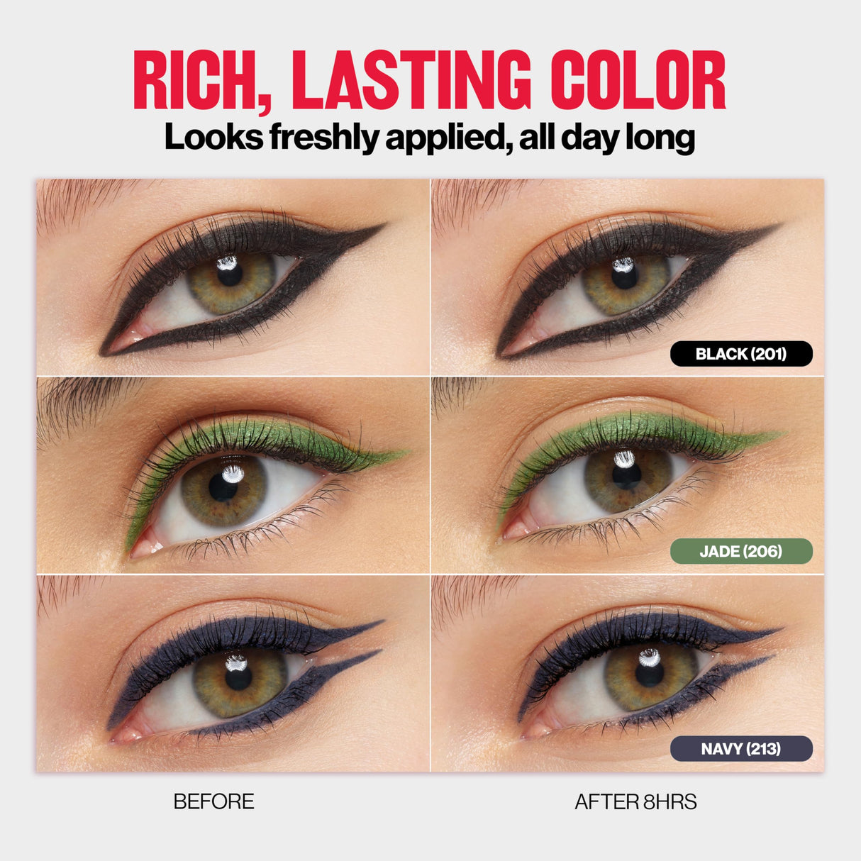 ColorStay Pencil Waterproof Eyeliner, Smudge-Proof, Eye Makeup with Built-In Sharpener, Long-Lasting, Matte Finish, 201 Black, 2 pack