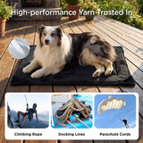 Bedsure Chew Resistant Dog Bed Large Sized Dog - Chew Proof Dog Crate Pad Machine Washable Durable Kennel Mat for Chewers with Reinforced Corners, Black, 35x22 in