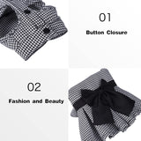 Dog Dress with Bowknot, Fashional All Weather Puppy Clothes Wedding Holiday Princess Pet Dresses for Small Dogs Cats Girl (White&Black, Small)