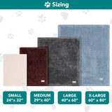 PetAmi Fluffy Soft Dog & Cat Blanket, Blue Sherpa Fleece, Calming Pet Blanket Throw for Bed & Sofa, X-Large 60x80