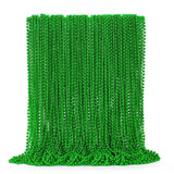 72PCS Green Bead Necklace, Mardi Gras Beads Necklace Accessories Bulk, Mardi Gras Xmas Necklaces Women Men, Parade Throw Accessories for Wedding Birthday Mardi Gras St. Patricks Christmas Decorations