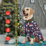 LovinPet Large Dog Christmas Pajamas - Christmas Outfit Xmas Holiday Costume for Dogs, Lightweight Pullover, A Gnome to FA La Navy Prints Large Dog PJ's Pitbull Clothes, L