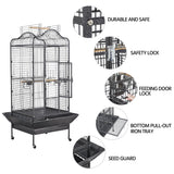 Yaheetech Extra Large Bird Cage 63'' Open Play Top Bird Cage for African Grey Parrots/Amazon Parrot/Caiques/Macaw with 360° Wheels