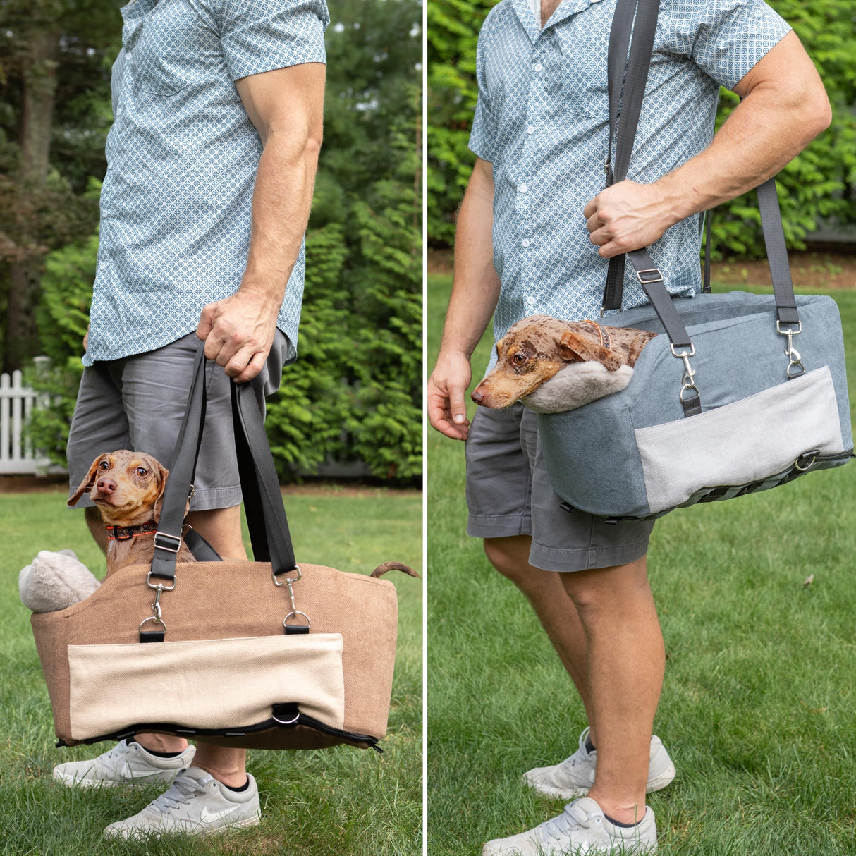 Center Console Dog Car Seat | 11 lbs MAX | Safety Straps & Leash | Comfortable Foam and Plush Pillows | Adjustable Mount Design | Large Storage Pockets | Perfect for Small Pets & Cats (Brown)