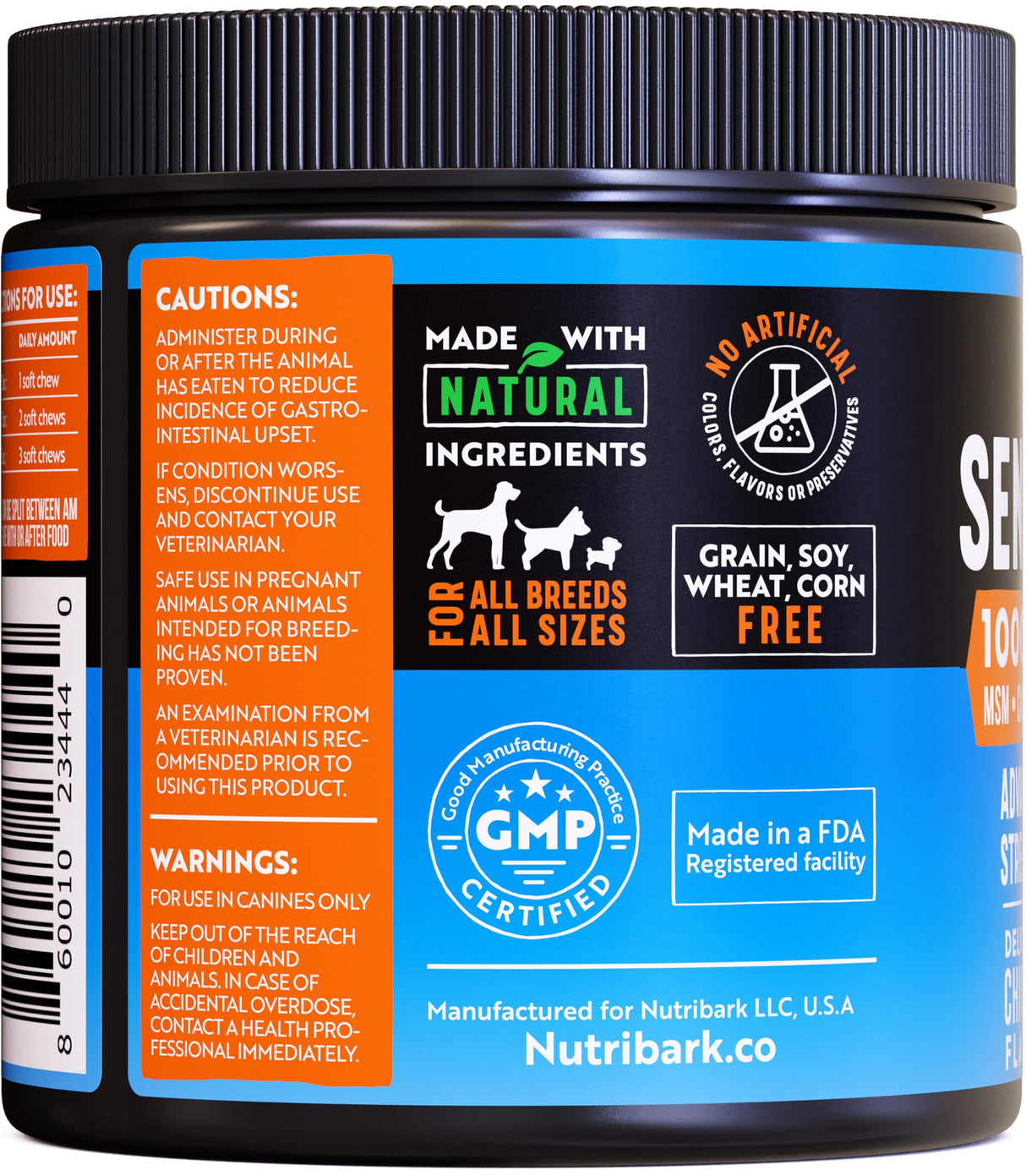 Glucosamine for Dogs -1000mg- Senior Dog Joint Supplement -Advanced Hip & Joint Support Chews w/Glucosamine, Chondroitin, MSM, Turmeric & Omega 3 for Pain & Inflammation Relief, Improved Mobility