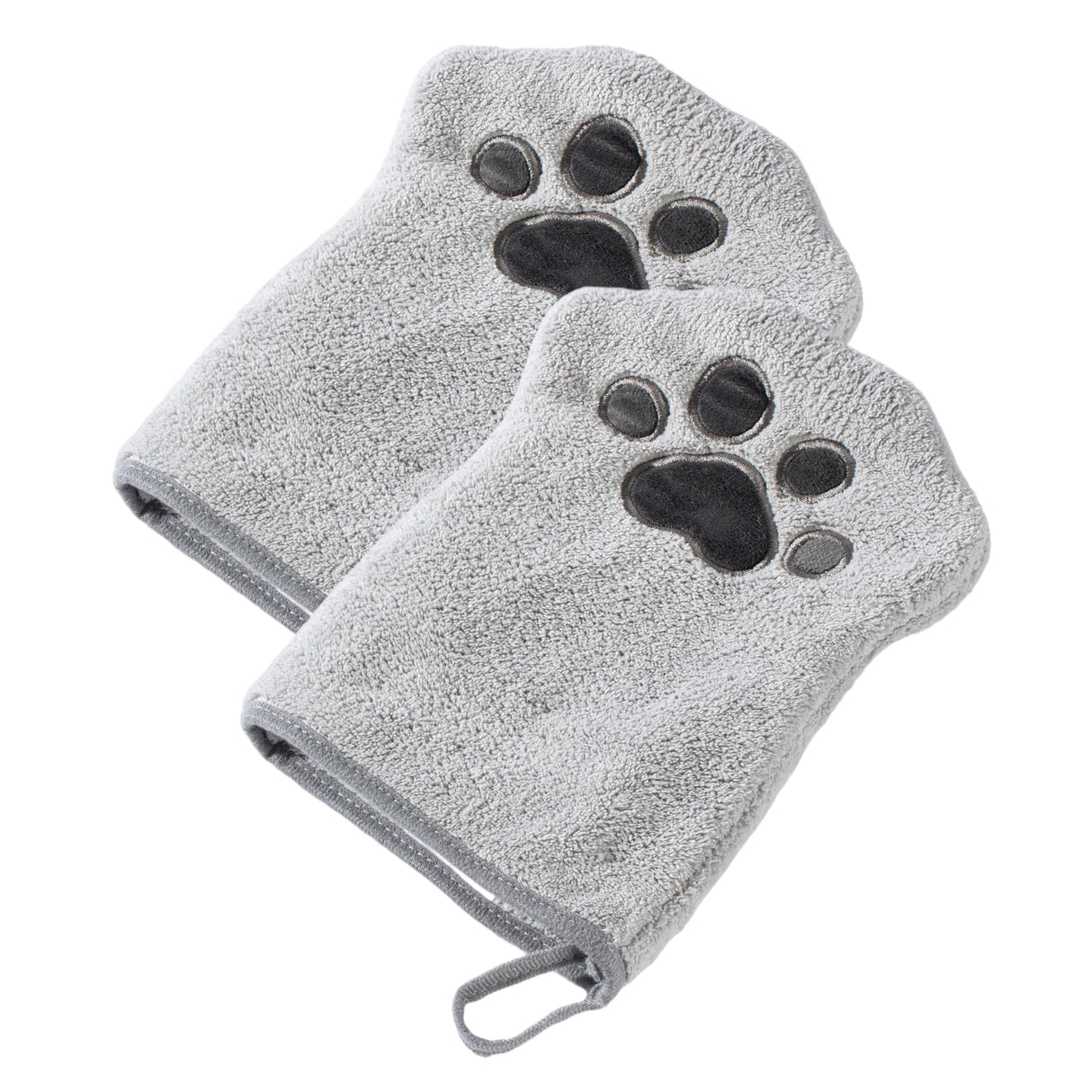 Muddi Mitt Microfiber Reusable Pet Wipes Grooming Towel Glove | Machine-Washable, Soft, Double-Sided Bath Mitt Replaces Wipes | Dirt Odor Removal | Gentle Paw Coat Cleaner | Dogs & Cats (A Pair)