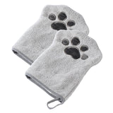 Muddi Mitt Microfiber Reusable Pet Wipes Grooming Towel Glove | Machine-Washable, Soft, Double-Sided Bath Mitt Replaces Wipes | Dirt Odor Removal | Gentle Paw Coat Cleaner | Dogs & Cats (A Pair)
