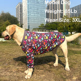 PriPre Dog Grey T Shirts with Color Dinosaur Pattern Printed Pet Shirt Softable Pajamas Large Dogs (XL, Grey)