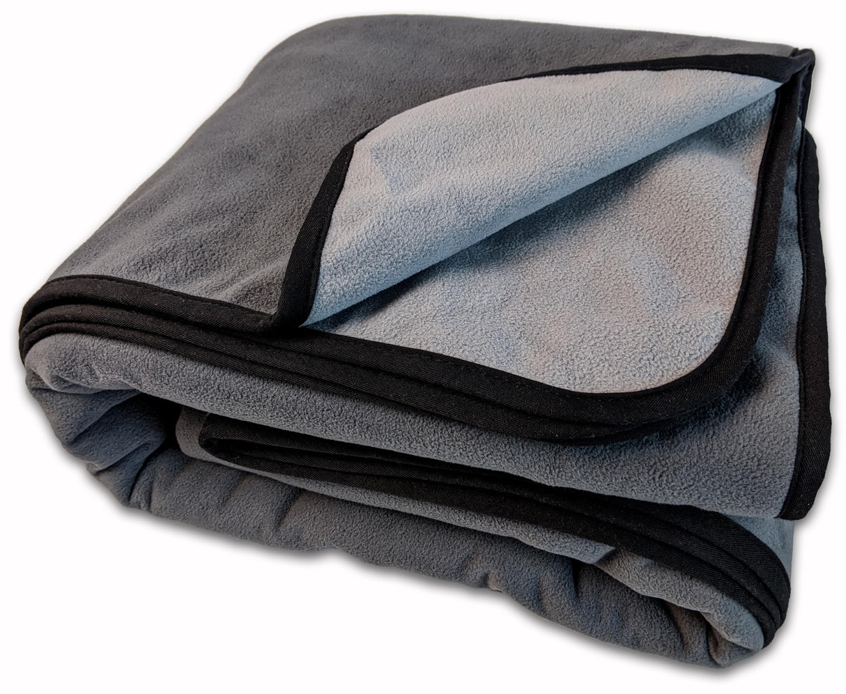 WESBRAD 100% Leak Proof, Waterproof Bed Cover, Totally Pee Proof, EZ-Wash, Durable, 3 Layer Blanket (Queen-King 90"x80", Slate Grey, Cool Grey) Adults, Pets, Dogs, Cats