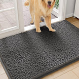 Amyracel Dirt Trapping Door Mat, 48" x 72" Large Absorbent Dog Door Mat for Muddy Paws, Quick Dry Non Slip Chenille Mud Mat for Dogs, Machine Washable Entry Indoor Entryway Rug for Inside Floor
