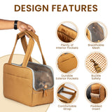 Dog Purse Carrier for Small Dogs – Cotton Padded Interior, Multiple Pockets, Breathable Mesh & Comfortable Strap – Durable Polyester Travel Bag, Lightweight Cat Carrier - Versatile Small Pet Bag