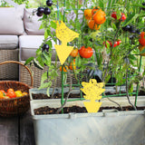PESTCON 48PCS Yellow Gnat Traps for House Indoor, Gnat Sticky Traps for Plants, Suitable for Fruit Flies, White Flies,Mosquito，Indoor/Kitchen, Outdoor/Potted Plants（Non-Toxic, Dual Sided）
