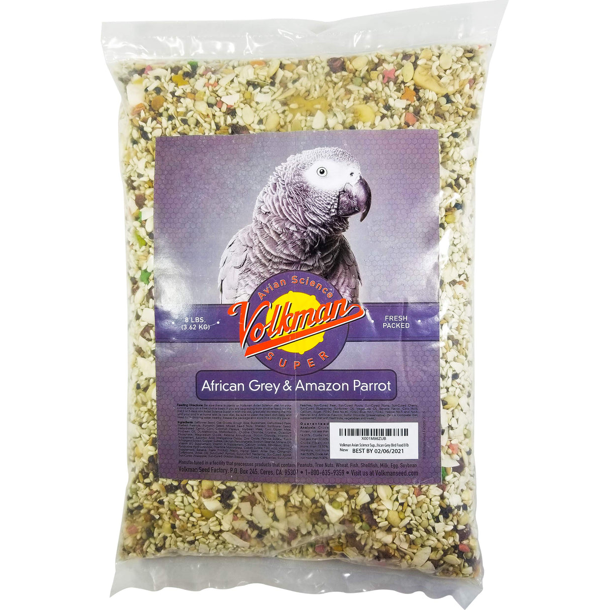 Volkman Avian Science Super African Grey Bird Food (8 Pound (Pack of 1))
