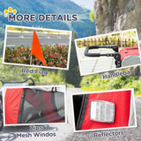 Aosom 2-in-1 Pet Bike Trailer for Small Medium Dogs, Road-Visibility Dog Stroller Bicycle Carrier, Weather-Strong Bike Wagon Trailer Sidecar Attachment, Red
