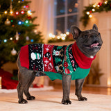 cyeollo Dog Christmas Sweater, Turtleneck Knitted Sweaters with Leash Hole Soft Pullover Clothes, Warm Dog Outfit Xmas Clothes for Small Dog & Cat, S
