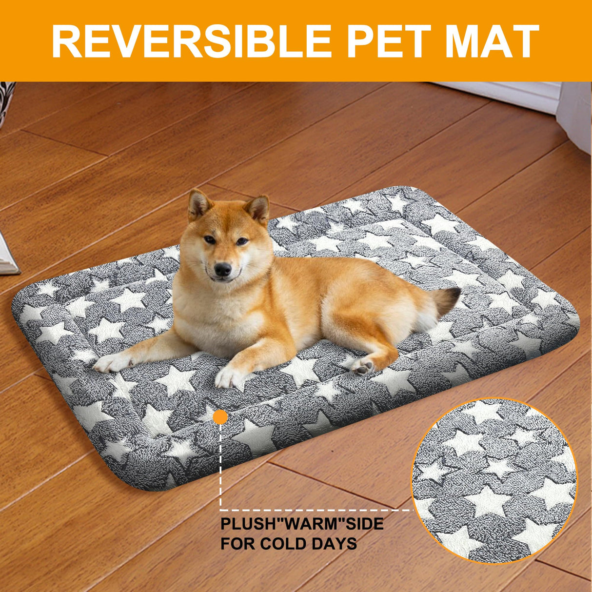 WITTOP Washable Dog Bed Plush Orthopedic Outdoor Crate Mat with Non-Slip Bottom,Luxe Soft Kennel Pad for Pets, Cozy Cage Cushion & Pet Sleeping Mattress Large Sized,Medium,Small Dogs,36 x 24 inch,Grey