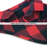 Ctilfelix Dog Shirt Plaid Puppy Clothes for Small Medium Large Dogs Cats Boy Girl Kitten Soft Pet T-Shirt Breathable Tee Outfit Adorable Grid Apparel Halloween Thanksgiving [Red#1; XS]