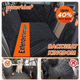 Paw Rider Back Seat Extender for Dogs Hard Bottom - Sturdy Dog Hammock for Car Hard Bottom Car Seat Cover for Dogs, with Seatbelt (No Foam)