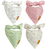 Remy+Roo Spring Dog Bandanas - 4 Pack Gemma Set | Premium Durable Adjustable Polyester Fabric | Patented Shape Girl Dog Bandana, Floral Dog Bandana (Small)