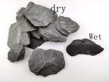 Voulosimi Natural Slate Rocks PH Neutral Stone Perfect Rocks for Aquariums, Landscaping Model,Tank Decoration,Amphibian Enclosures (12 LB, 5-7 inch)