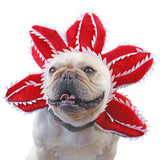 CHEERTAILS Dog Costume Hat Ear Wrap Piranha Plant Design, Funny Dog Halloween Costumes Headwear, Warm Pet Ear Head Wrap for Cold Weather, Pet Cosplay Clothes for Birthday Party, Christmas,M