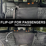 Boops & Floofs Convertible Back Seat Extender for Dogs, Half Seat Extender, Non-Slip Waterproof Hard Bottomed Hammock, Allows Passengers (PAT Pending 63/550,158)