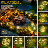 GIGALUMI Garden Outdoor Decor Lights, Christmas 8 Pack Solar Garden Lights for Yard Outside Fairy Garden Lights Decorative, Solar Lights for Balcony Patio Garden Decor Yard Pathway Flowerbed Planter
