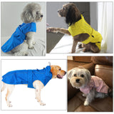 Adjustable Waterproof Dog Raincoat for Dogs,Lightweight Pet Rain Jacket Puppy Clothes with Reflective Strip for Small Medium Large Dogs (Yellow, Large)