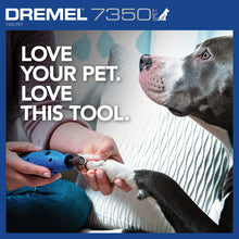 Load image into Gallery viewer, Dremel 7350-PET 4V Pet &amp; Dog Nail Grinder, Easy-To-Use &amp; Safe Nail Trimmer, Professional Pet Grooming Kit - Works on Large, Medium, Small Dogs &amp; Cats
