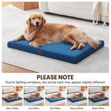 Warmrest Orthopedic Dog Beds for Large Medium Dogs, Washable Pet Bed Mat with Removable Cover, Waterproof Egg Crate Foam Puppy Bed Anti Slip, 36" x 27"