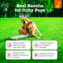 Load image into Gallery viewer, Zesty Paws Itch Relief for Dogs - Chews for Itching Skin &amp; Coat - Omega-3 Fish Oil with EPA &amp; DHA - Dog Allergy Relief Chews Supplement - Vitamin C &amp; E Antioxidant Support - Chicken Flavor - 90 Count
