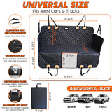 Paw Rider Back Seat Extender for Dogs Hard Bottom - Sturdy Dog Hammock for Car Hard Bottom Car Seat Cover for Dogs, with Seatbelt (No Foam)