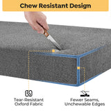 Veehoo Chew Proof Dog Bed for Crate, Indestructible Dog Crate Bed for Aggresive Chewers, Extra Large XXL Tough Chew Resistant Pet Pad with Hidden Zipper, Removable Washable Cover